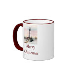 Taza del navidad de la luz de navidad