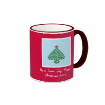 Taza del navidad de Obama 44 (roja)