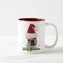 Taza del navidad del dogo francés