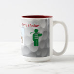Taza del navidad del golf
