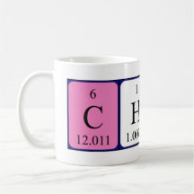 Taza del nombre de la tabla periódica del micropro