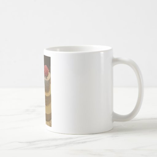 Taza del pastel de bodas