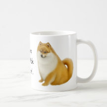 Taza del perrito de Pomeranian