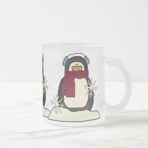 Taza del pingüino del navidad