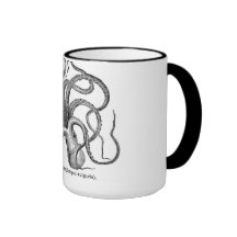 Taza del pulpo del vintage