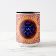 Taza del remolino del fractal de OM