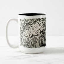 Taza del roble de Zentangle
