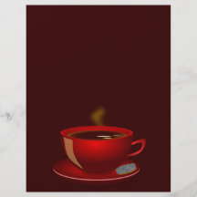 taza del rojo del CAFÉ del TÉ del cup_of_tea_Vecto Tarjetón