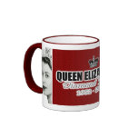 Taza del rojo del jubileo de diamante de la reina 