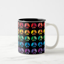 Taza del signo de la paz tazas