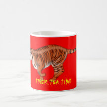 Taza del tiempo del té del tigre