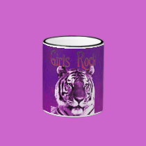 Taza del tigre de la roca de los chicas tazas