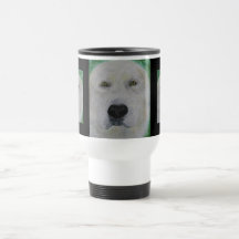 Taza del viaje, arte del perro del labrador retrie