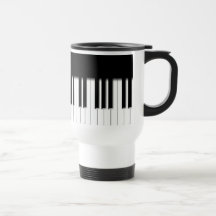 Taza del viaje - blanco del negro del teclado de p