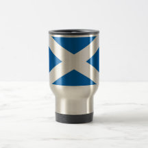 Taza del viaje con la bandera de Escocia