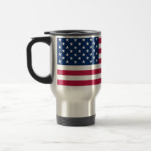 Taza del viaje con la bandera de los E.E.U.U.