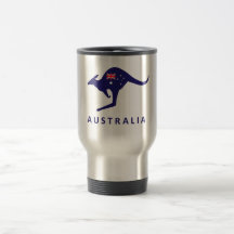 TAZA DEL VIAJE DE LA BANDERA DEL CANGURO DE AUSTRA