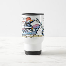 Taza del viaje de la moto de los patos salvajes