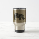 Taza del viaje de la silueta de los rinocerontes tazas