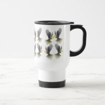 Taza del viaje de los Cockatiels del vuelo