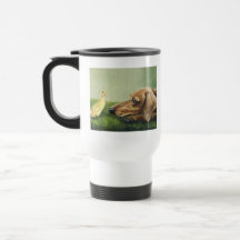 Taza del viaje del arte del perro del Dachshund y 