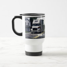 TAZA DEL VIAJE DEL CAMIONERO GRANDE BLANCO DEL APA
