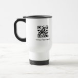 Taza del viaje del código de QR con el texto Edita