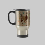 Taza del viaje del monograma del diamante de la ll tazas