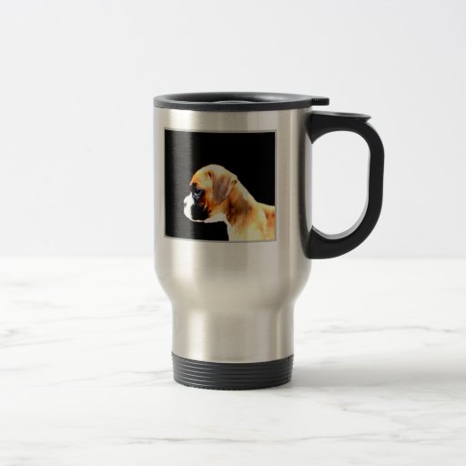 Taza del viaje del perfil del perrito del boxeador