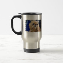Taza del viaje del perro de Bruselas Griffon