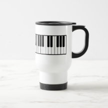 Taza del viaje del teclado de piano