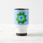 Taza del viaje - flor verde de la fantasía