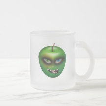 {Taza del vidrio esmerilado de Apple malvado}