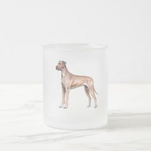 Taza del vidrio esmerilado de great dane