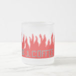 Taza del vidrio esmerilado de la llama