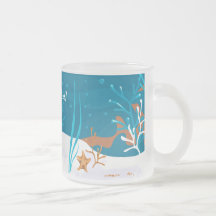 Taza del vidrio esmerilado de las estrellas de mar
