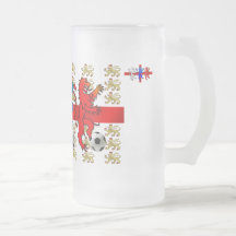 Taza del vidrio esmerilado de tres de los leones p