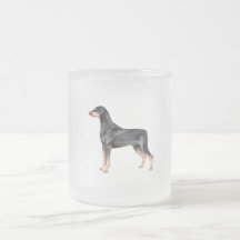 Taza del vidrio esmerilado del Doberman