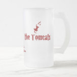 Taza del vidrio esmerilado - letras carmesís