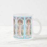 Taza del vidrio esmerilado:  Mucha -   anuncio del