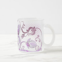 Taza del vidrio esmerilado - púrpura