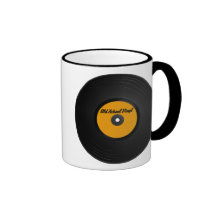 Taza del vinilo de la escuela vieja