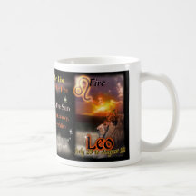 Taza del zodiaco del zodiaco de Leo