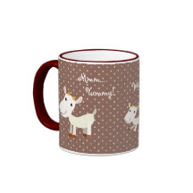 Taza deliciosa linda de la cabra - personalizable