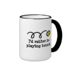 Taza divertida para el jugador de tenis