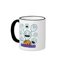 Taza emotiva de Halloween del fantasma