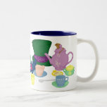 Taza enojada de la fiesta del té