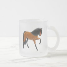 Taza española andaluz del vidrio del caballo