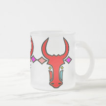 Taza estilizada del vidrio esmerilado del fonoloca