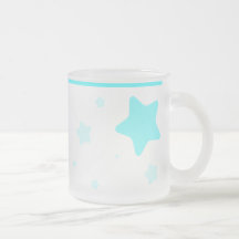 Taza estrellada con el cuello - ciánico